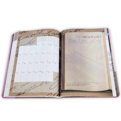 AGENDA 2026: TESOROS DE SABIDURÍA COLOR ROSA