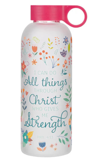 BOTELLA EN CRISTAL: I CAN DO ALL THINGS...