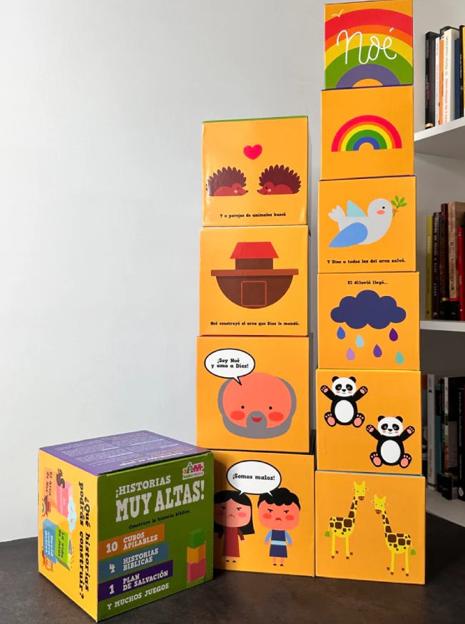 JUEGO DE CUBOS APILABLES CON HISTORIAS BÍBLICAS