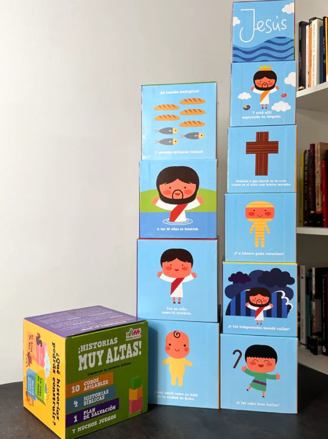 JUEGO DE CUBOS APILABLES CON HISTORIAS BÍBLICAS