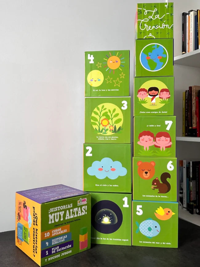 JUEGO DE CUBOS APILABLES CON HISTORIAS BÍBLICAS