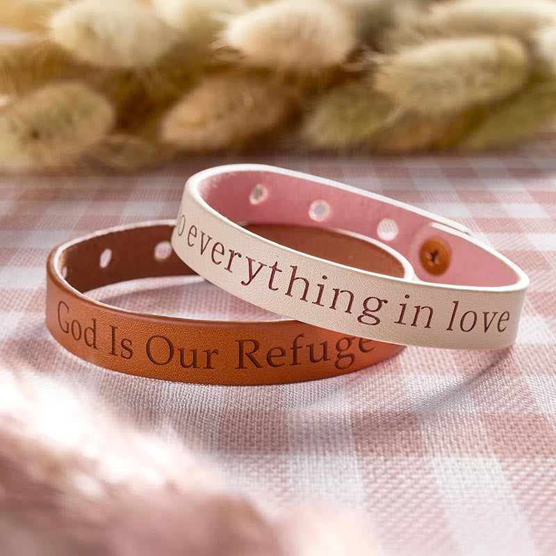 PULSERA EN CUERO: SALMO 46:1