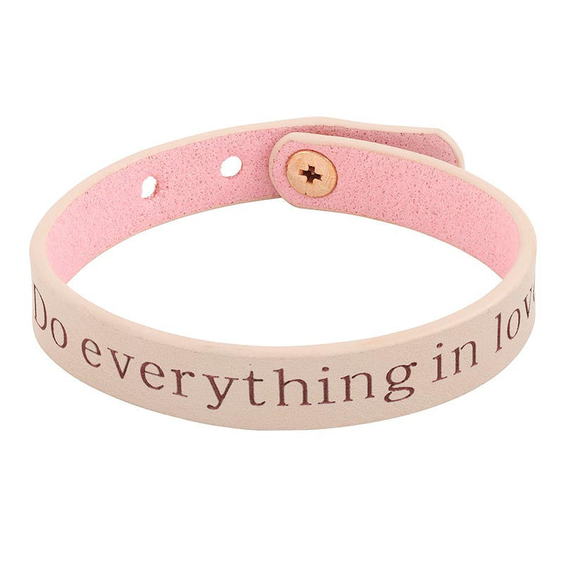 PULSERA EN CUERO: "DO EVERYTHING IN LOVE"