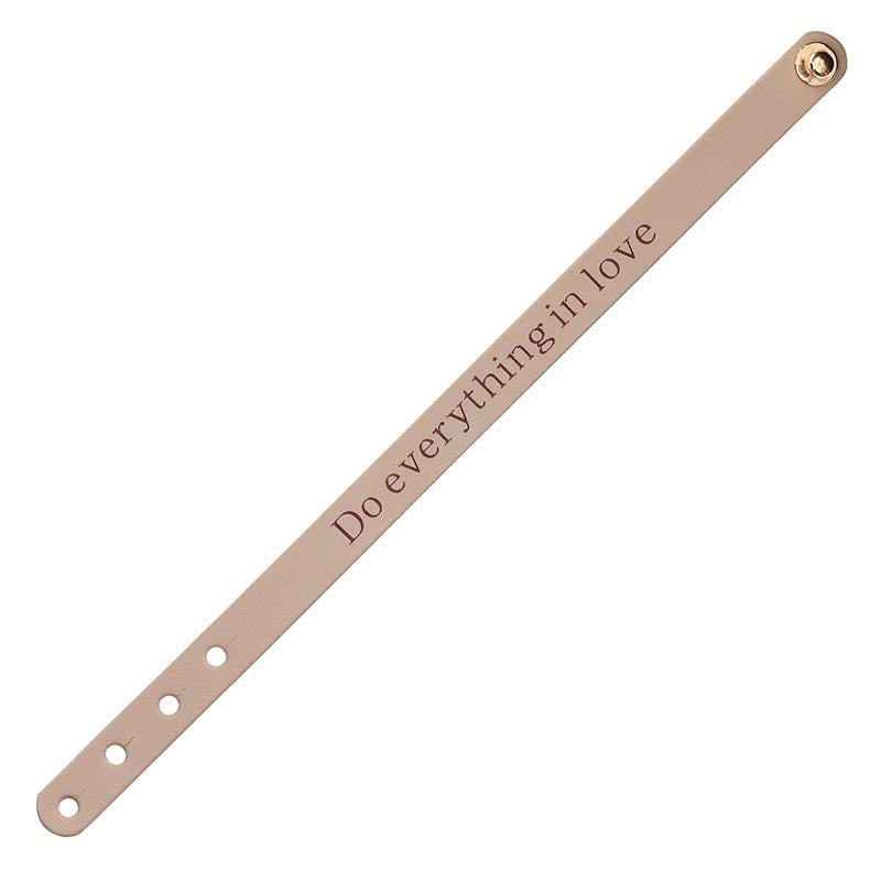 PULSERA EN CUERO: "DO EVERYTHING IN LOVE"