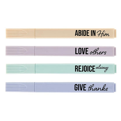 BIBLE HIGHLIGHTER: ABIDE, LOVE, REJOICE, GIVE